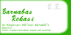 barnabas rekasi business card